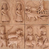 set of 4 terracotta tiles by Dinesh Molela