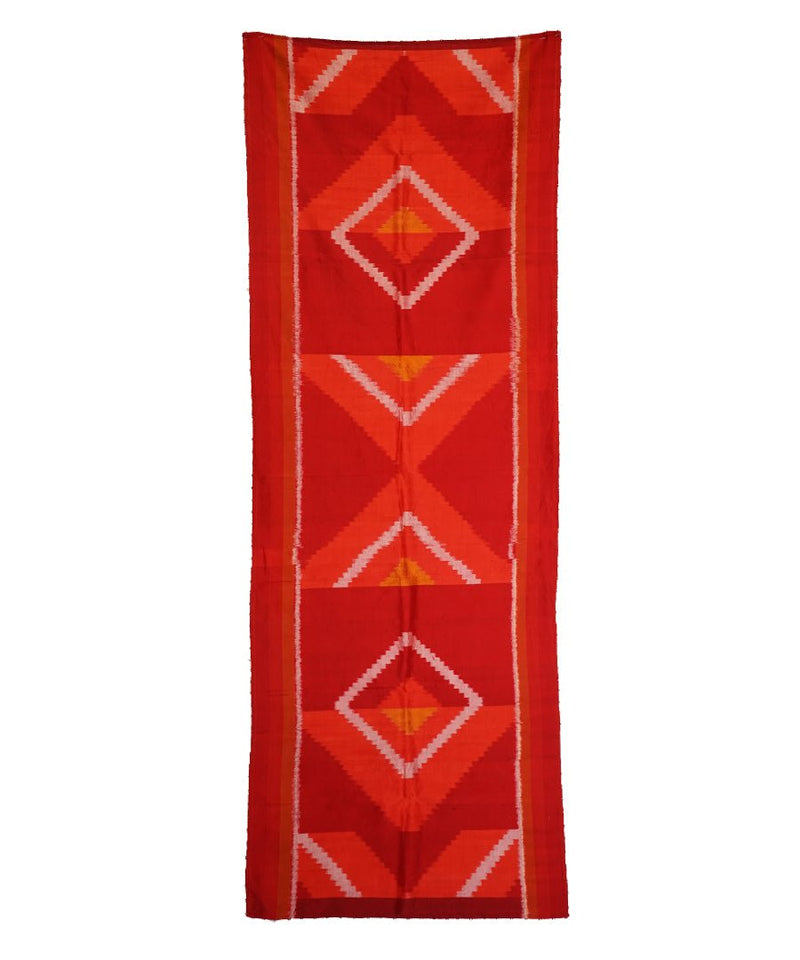 OPTICAL - RED Handwoven SILK STOLE-