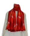 OPTICAL - RED Handwoven SILK STOLE-