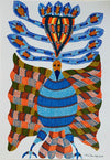 Peacock : GOND ART BY SAROJ VENKAT SHYAM-Paintings by Master Artists