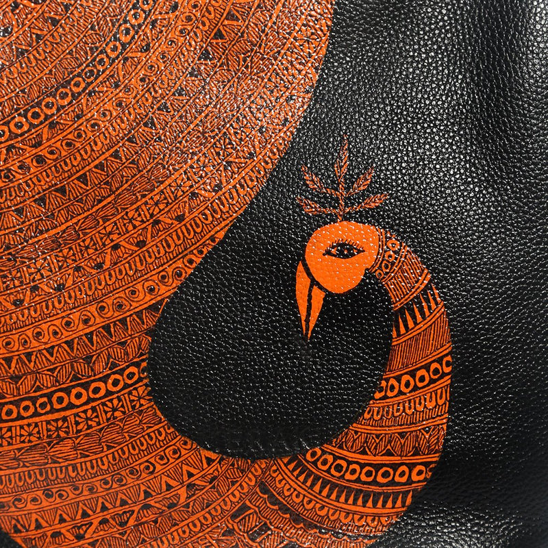 Peacock Leather Backpack-