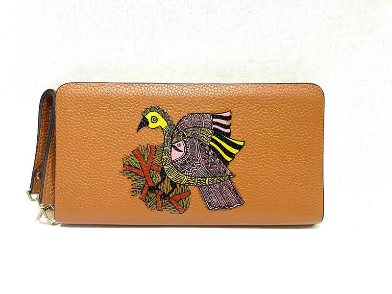 THE PEACOCK AND THE FISH, TAN WALLET