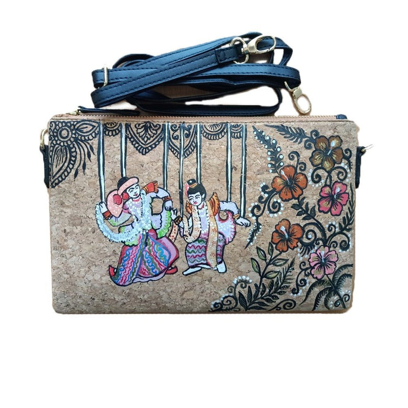 Pyu Dancers, Tan Vegan Cork Sling-