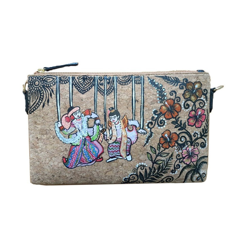 Pyu Dancers, Tan Vegan Cork Sling-