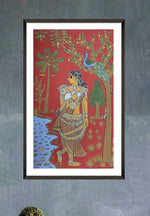 Radha cheriyal scroll painting for sale