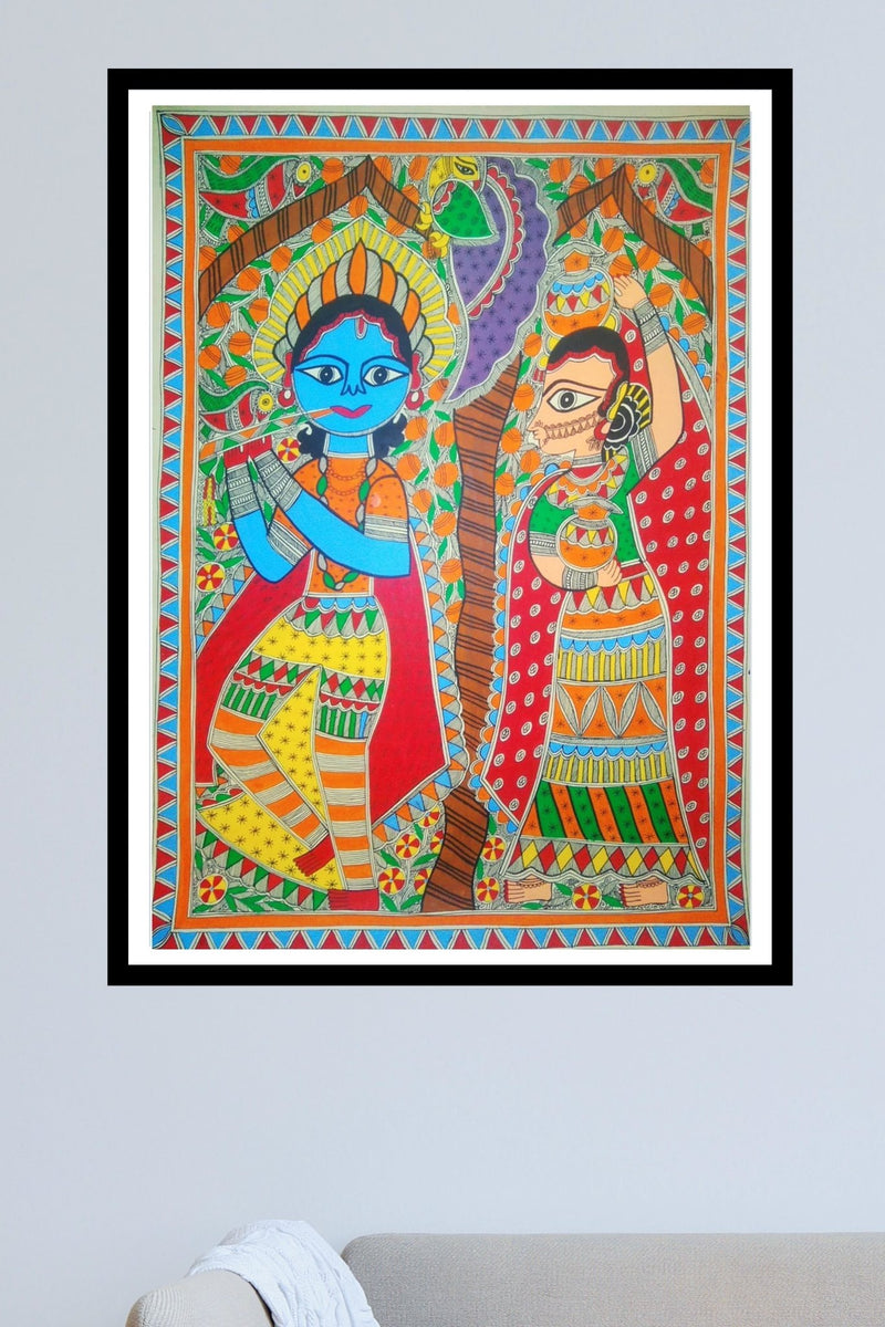 Madhubani Radha Krishna Painting