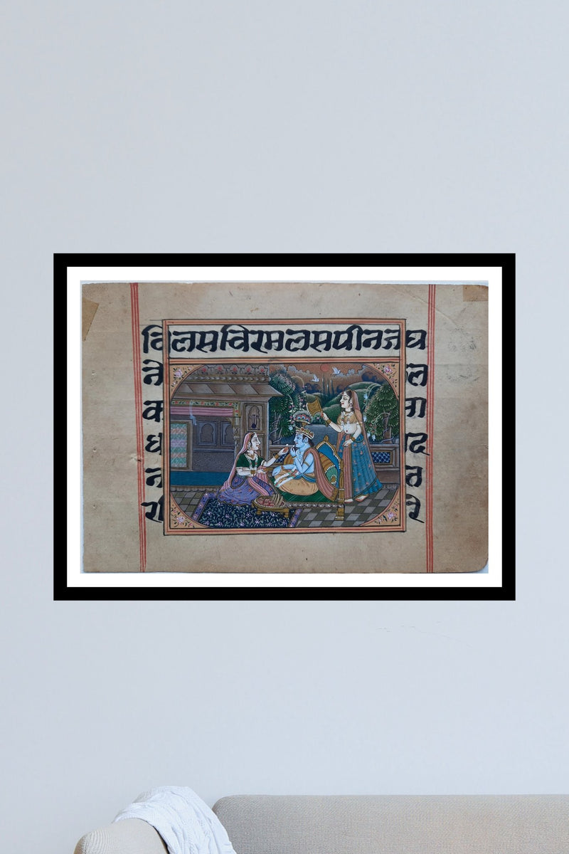 Radha krishna miniature art for sale