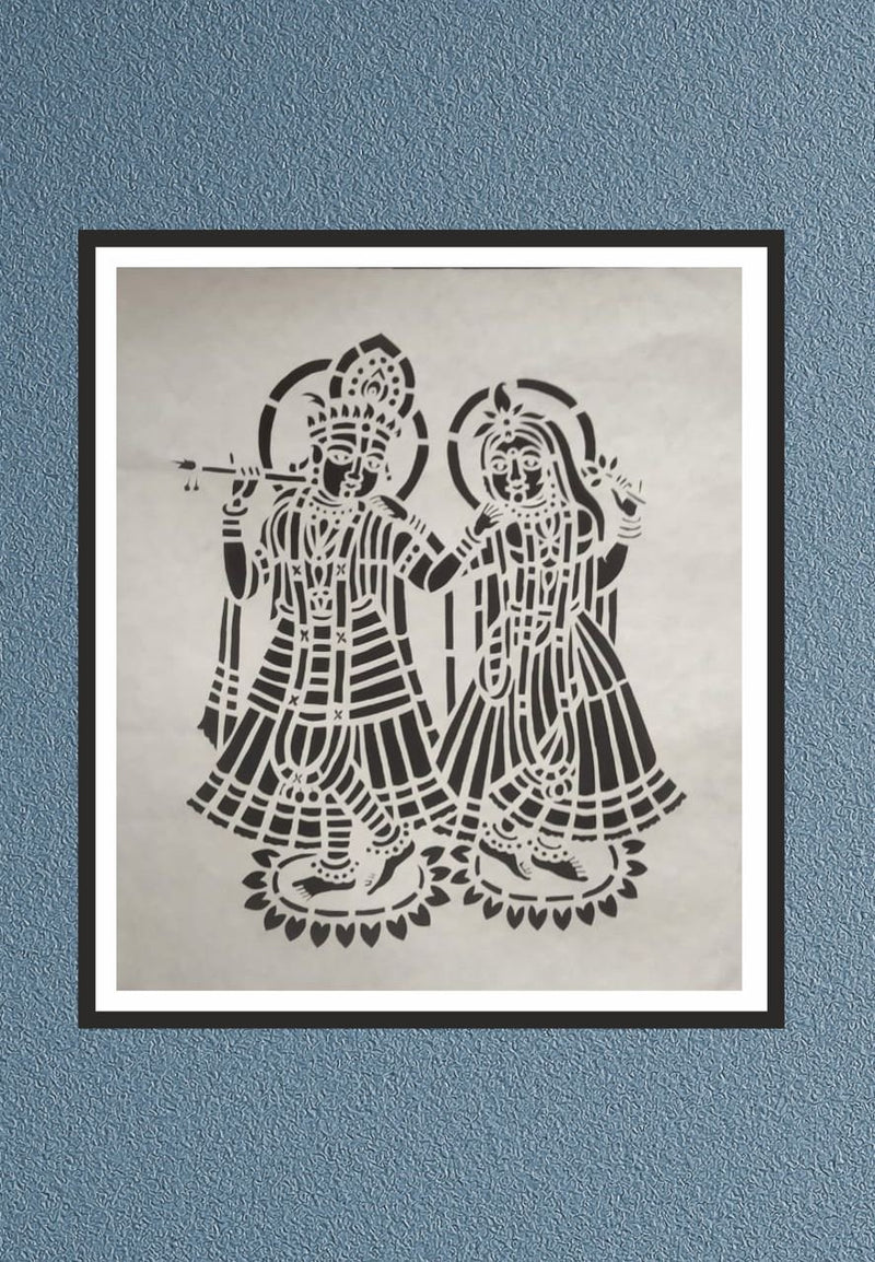 Radha Krishna Sanjhi Artwork by Ashutosh Verma 