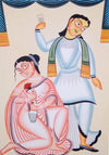 Buy Rajkumar & Rajkumari Kalighat Painting by Manoranjan Chitrakar
