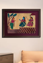 Rama, Laxmana & Sita At Vanvas Chitrakathi art for sale