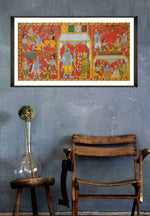 Ramayana cheriyal scroll painting