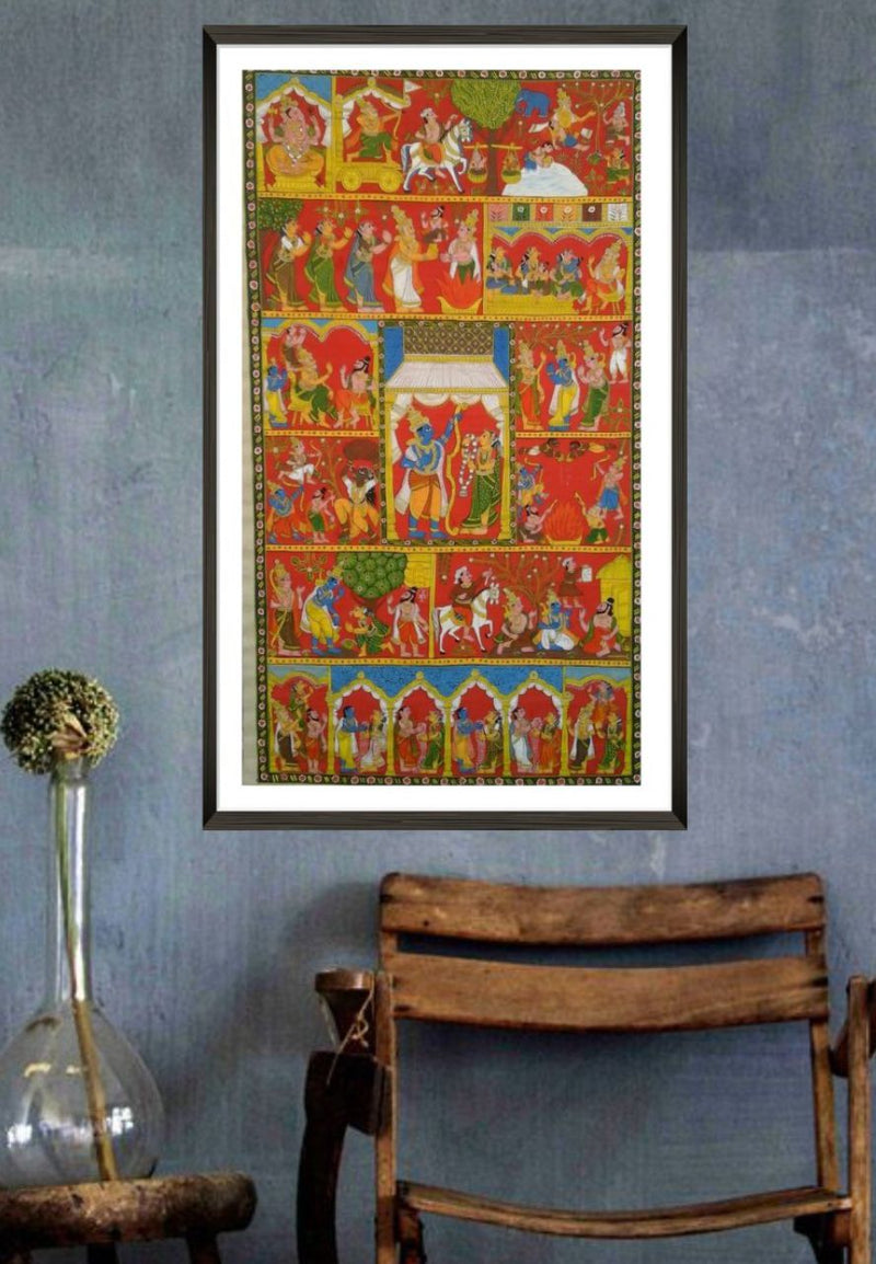 Ramayana cheriyal scroll Art