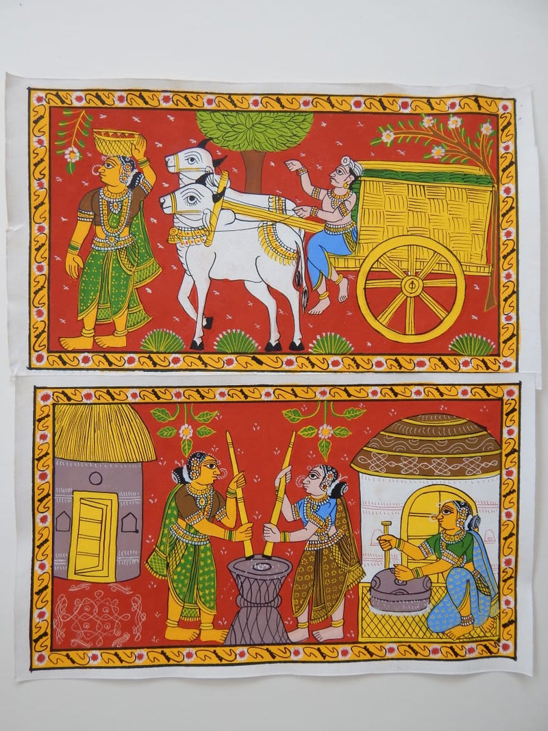 Buy Rural Village Life Cheriyal scroll