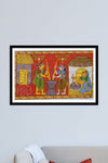 Rural Village Life Cheriyal scroll painting by sai kiran