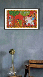 Cheriyal scroll painting by sai kiran