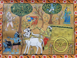 Shop Cheriyal Scroll Painting of Rural Village Life