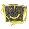 Handpainted Crossbody Yellow leather bag