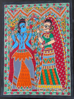 Shiva Parvati Madhubani Painting By Pratima Bharti