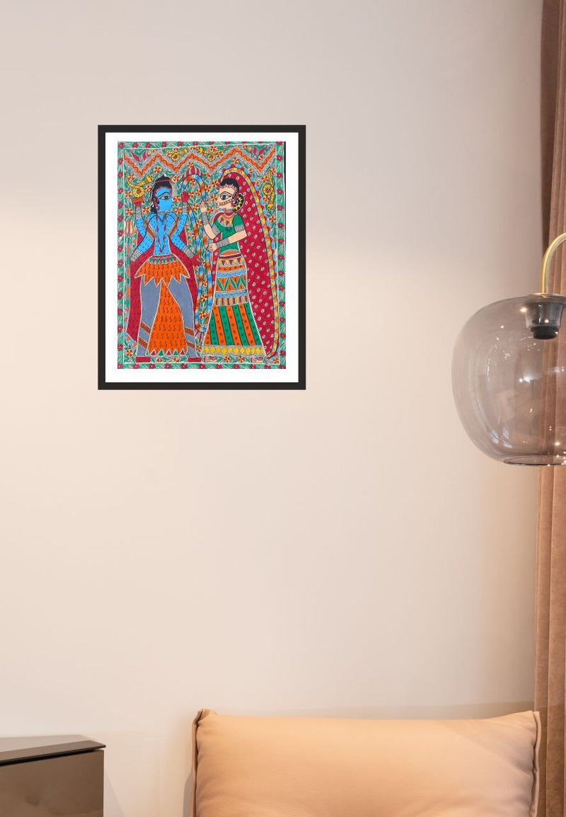 Buy Shiva Parvati Madhubani Painting By Pratima Bharti