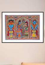 Buy Handpainted Shiva Parvati Madhubani painting 
