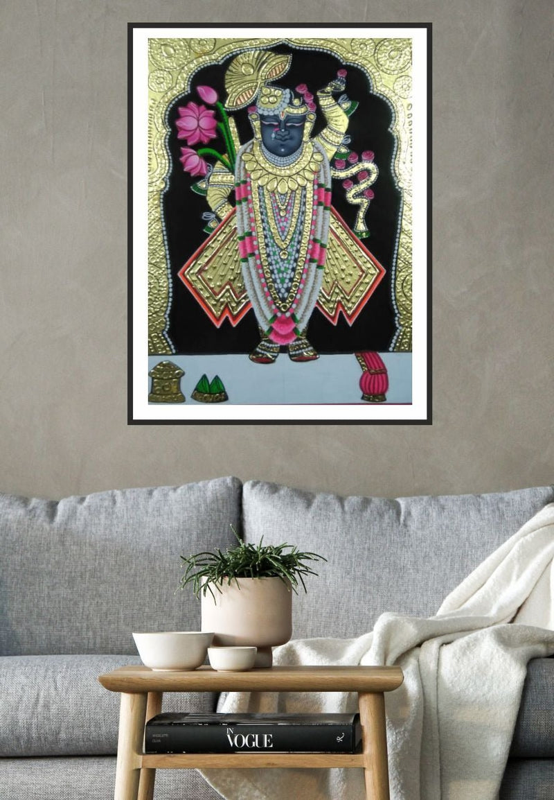 Shrinathji Pichwai Painting By Jayesh Sharma-
