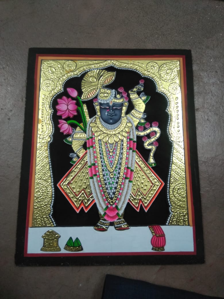 Shrinathji Pichwai Painting By Jayesh Sharma-