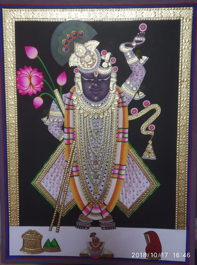 Beautiful Handpainted shrinathji painting