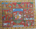 Buy Shri Krishna Story Painting in Cheriyal Scroll Art