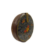 The Butterfly, Round Wooden Clutch-