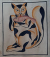 The Cat Handpainted Kalighat Artwork