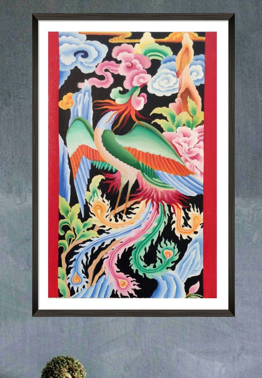 The Dragon Thangka painting