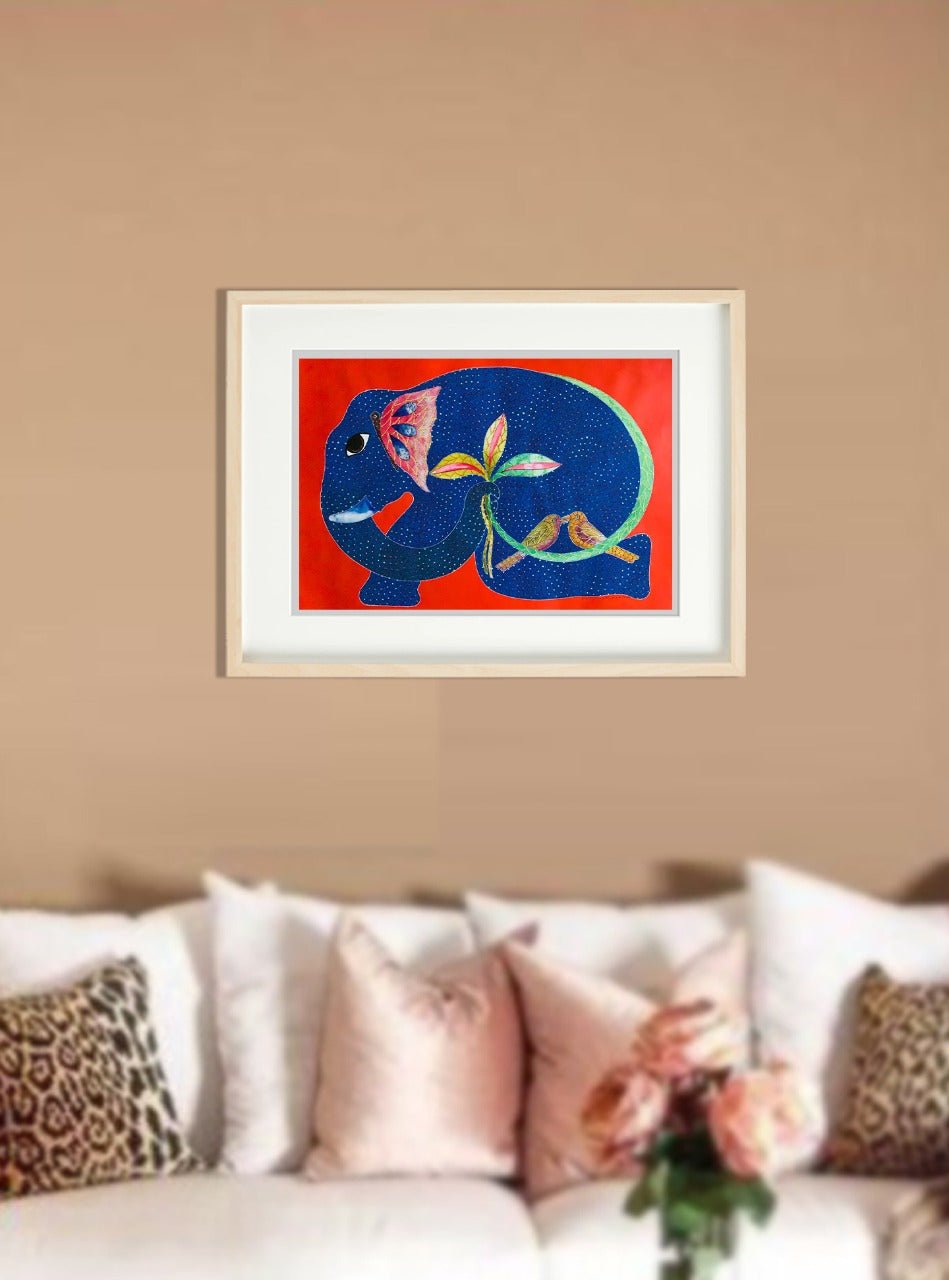 Elephant Gond Painting Online | Gond Art for Sale – Memeraki Retail and ...