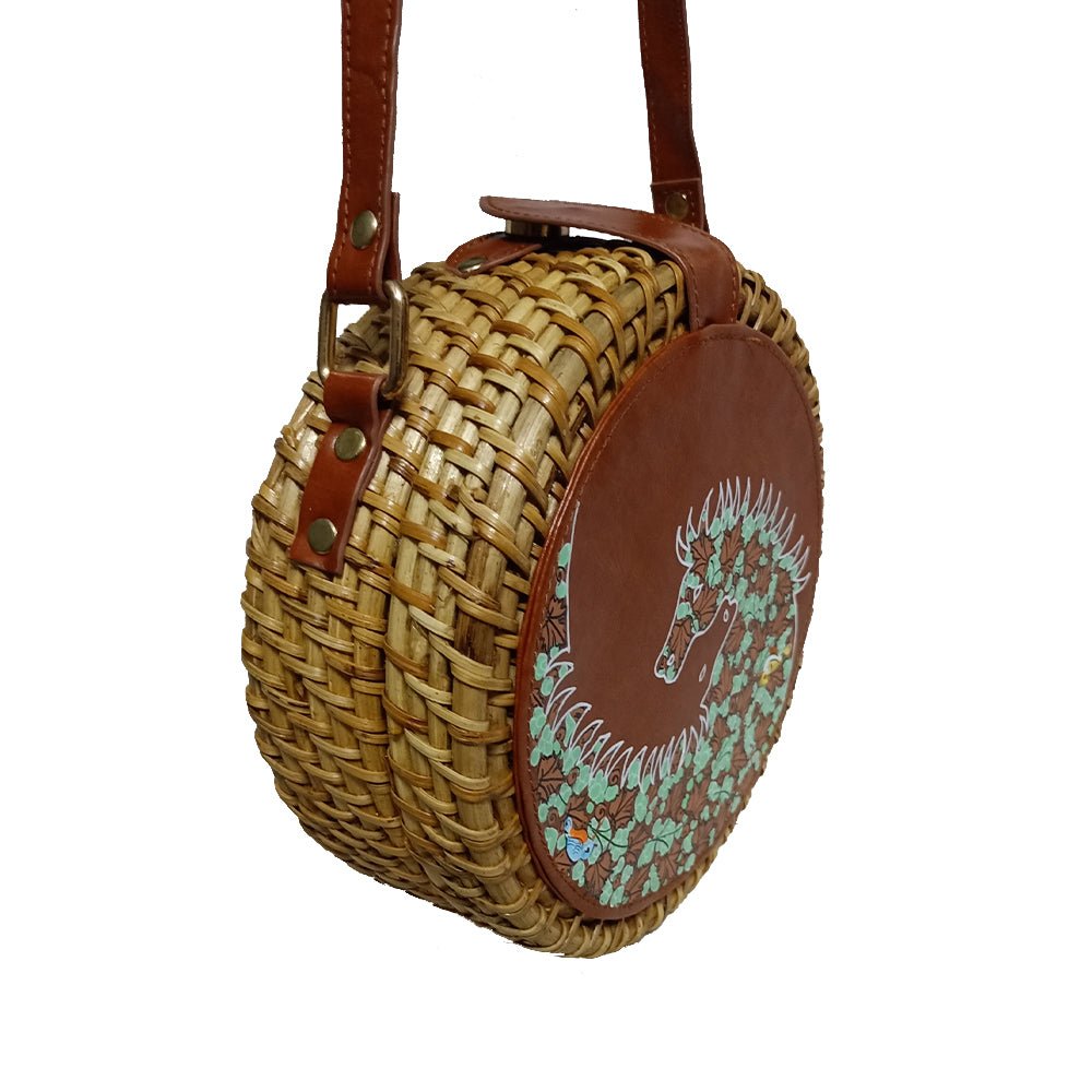 TURQUOISE CANE SLING BAG – Flickers and Flame