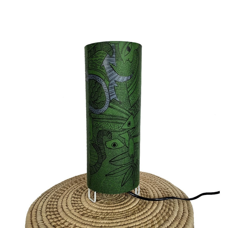 The Jungle, Madhubani handpainted lamp-