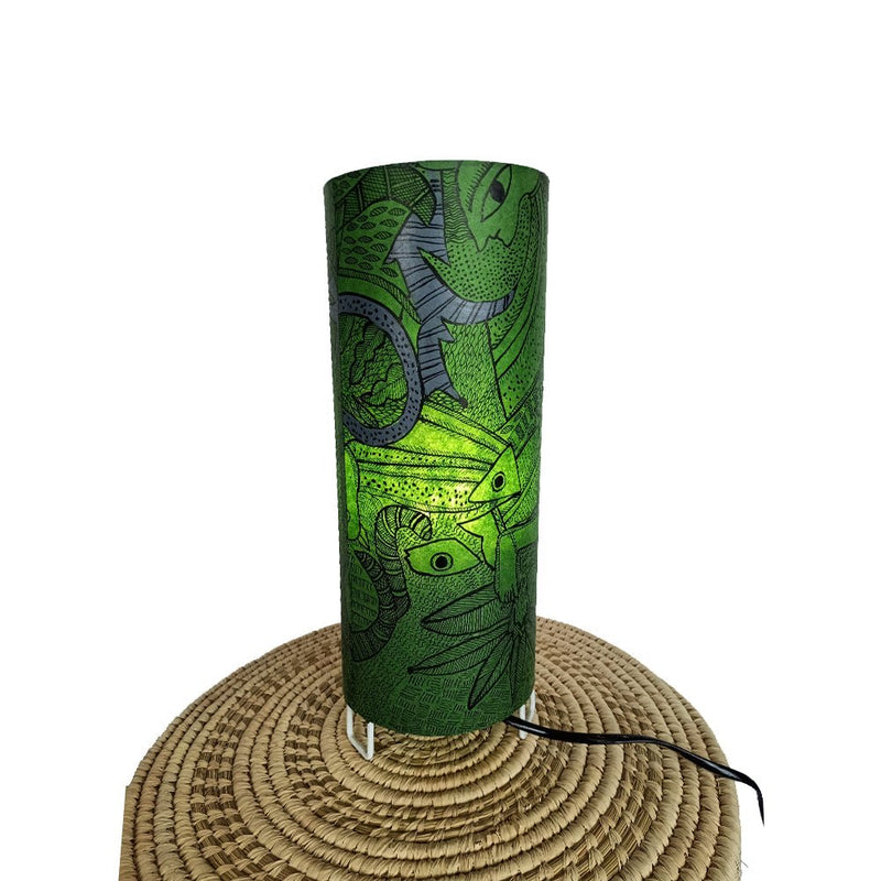 The Jungle, Madhubani handpainted lamp-