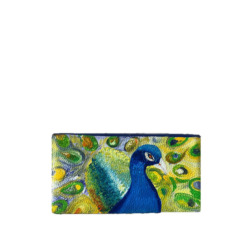 THE PEACOCK, BLUE WALLET-