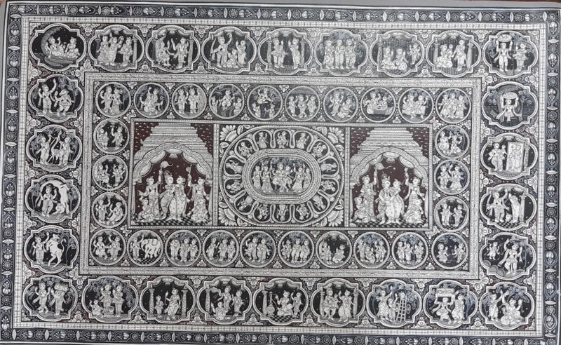 The Story of Krishna Pattachitra Art Work for Sale