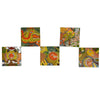 The Tiger and friends, Madhubani handpainted wall paper tiles-