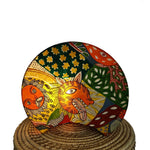 The Tiger, Madhubani handpainted lamp-