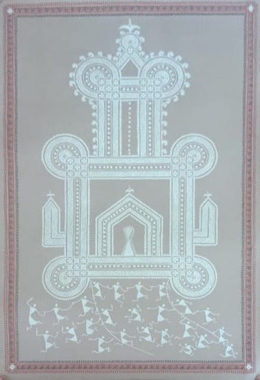Theru: the chariot by Ishwar Naik (white/cream), Chittara Art-