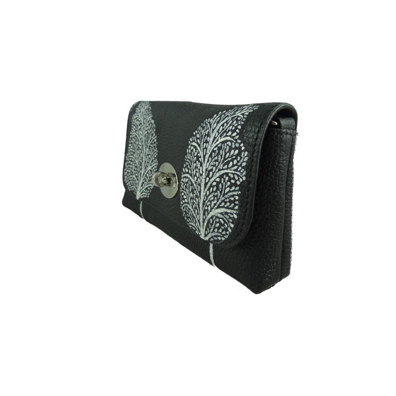 TREE OF LIFE, BLACK SADDLE BAG-