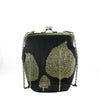 TREE OF LIFE, BLACK SILK CLUTCH-