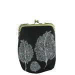 TREE OF LIFE, BLACK SILK CLUTCH-