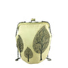 TREE OF LIFE, GOLD SILK CLUTCH-