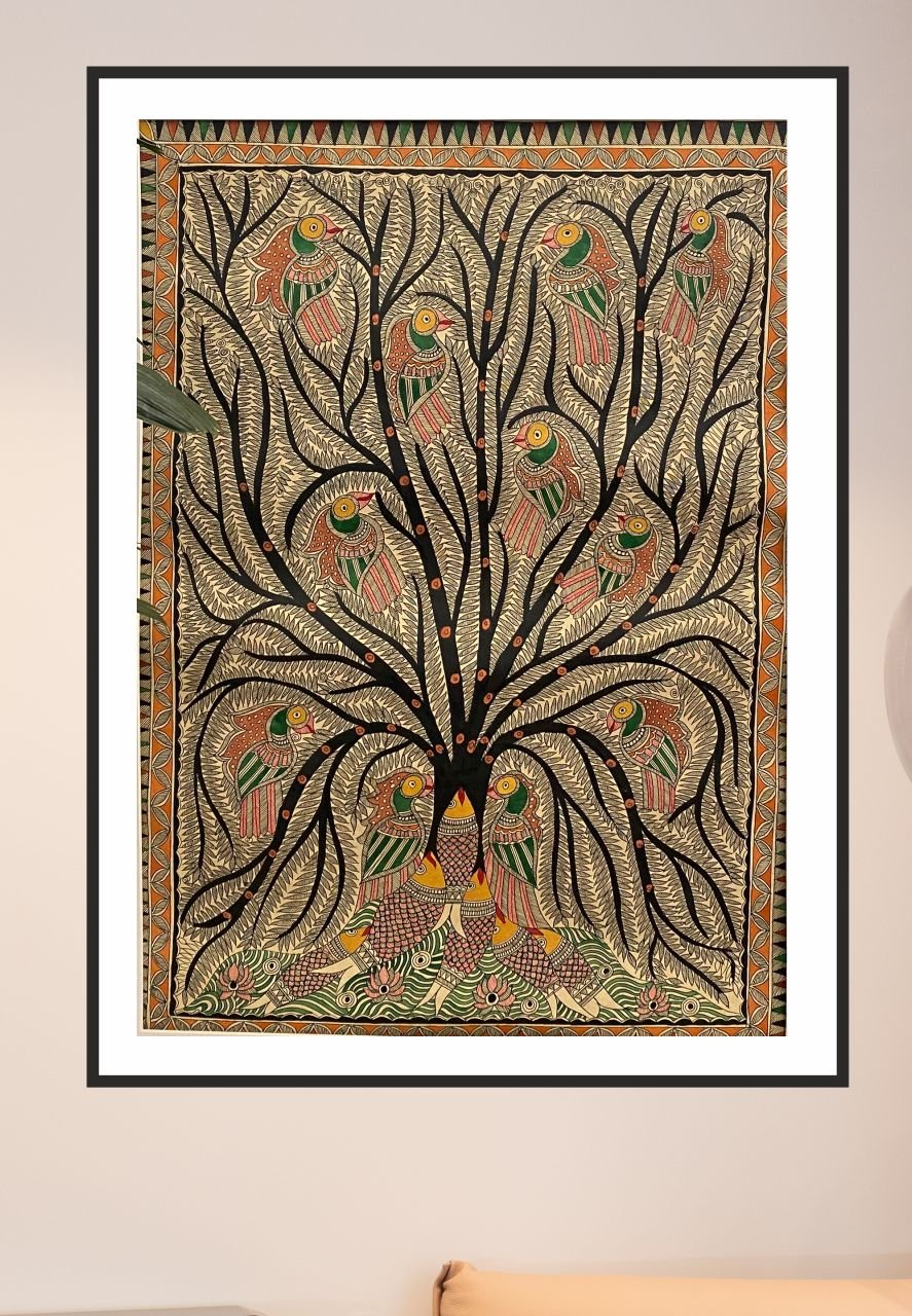 TREE OF LIFE MADHUBANI PAINTING BY RANJEET-