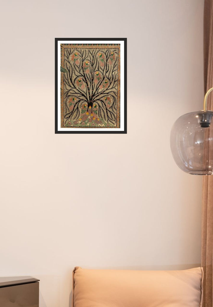 TREE OF LIFE MADHUBANI PAINTING BY RANJEET Thumbnail