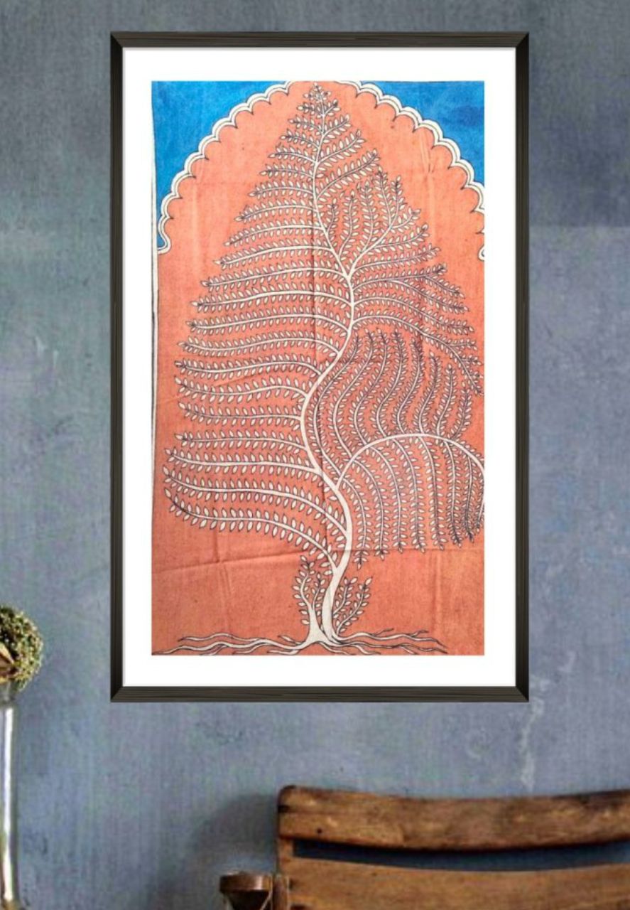 Tree of Life, Mata ni Pachedi painting by Chandrakant Bhulabhai-Paintings by Master Artists