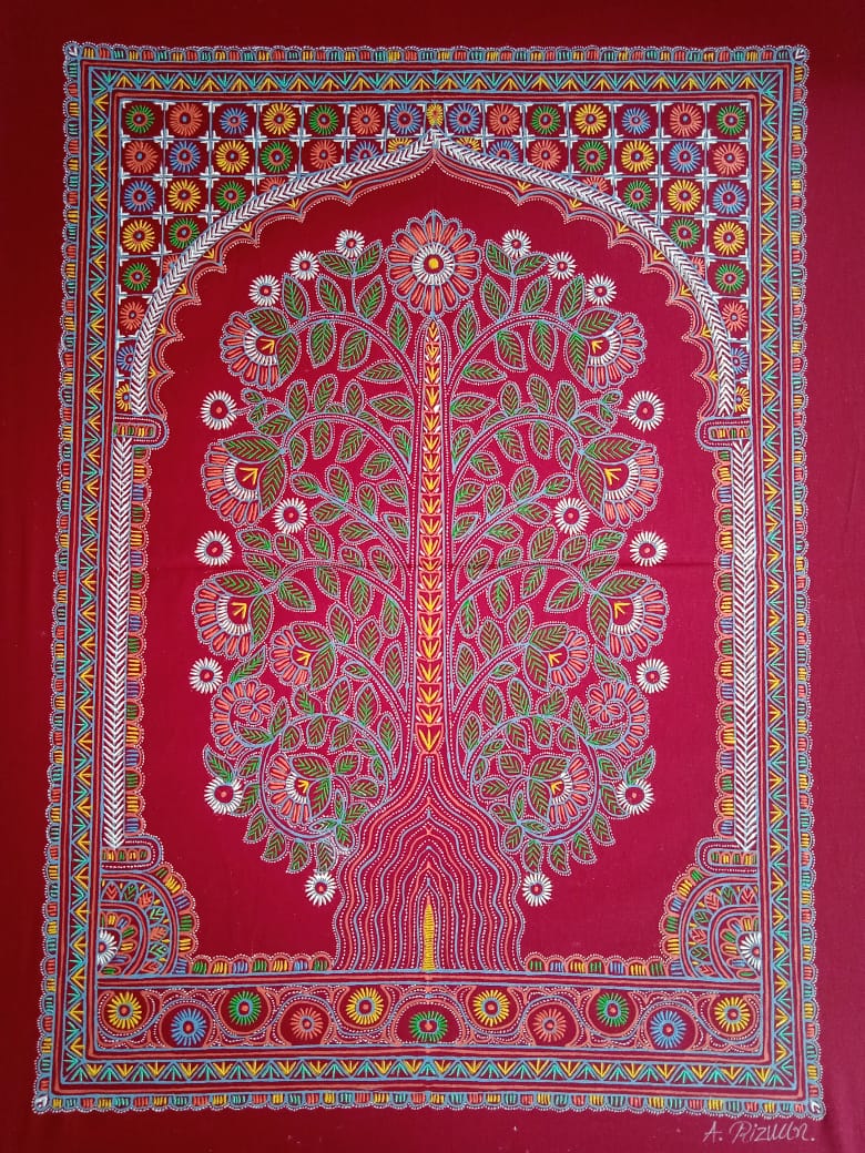 Tree of Life: Rogan Art ( Red)For sale