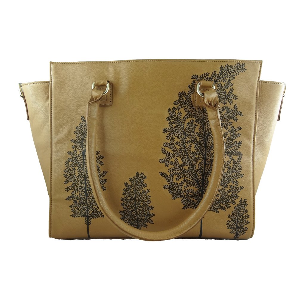 TREE OF LIFE TAN LAPTOP BAG-