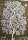 Tree of life Warli painting by Dilip Rama Bahotha Paintings by Master Artists